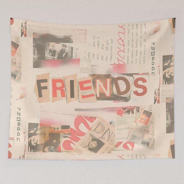 Item preview, Friends Vintage Grunge Collage Typography Collection Design designed and sold by ART ATTACK ZONE.
