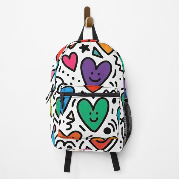 Item preview, Colorful Doodle Hearts Pattern Cute Pop Art Love Seamless Background designed and sold by Timegraf.