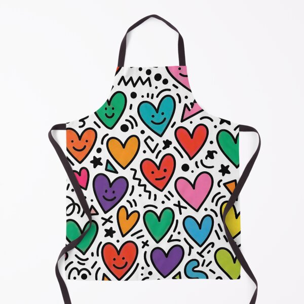 Item preview, Colorful Doodle Hearts Pattern Cute Pop Art Love Seamless Background designed and sold by Timegraf.