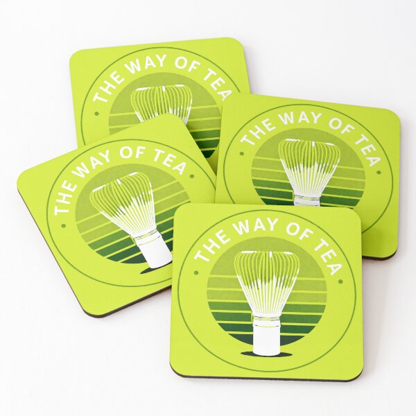 Item preview, The Way of Tea - Japanese Matcha Whisk Retro Badge Design designed and sold by BrewmarkStudio.