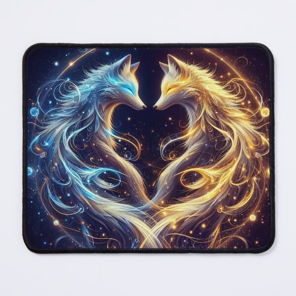 Item preview, Gemini – Twin Astral Foxes designed and sold by DreamArt Creations.