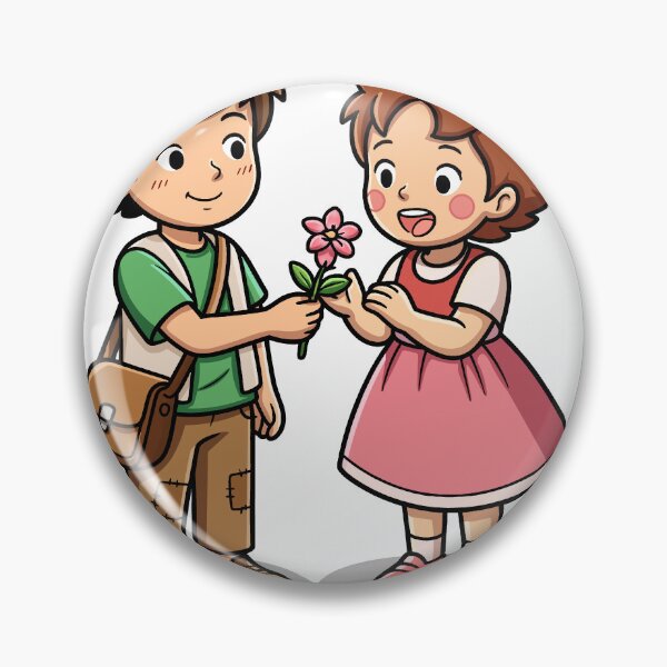 Item preview, A Sweet Moment – Peter Giving Heidi a Flower ? designed and sold by MTacher.