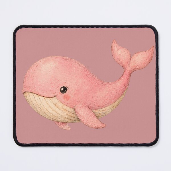 Item preview, Sevimli Pastel Pembe Balina - Sevimli Okyanus Arkadaşı İllüstrasyonu designed and sold by ArtVibeLabStore.