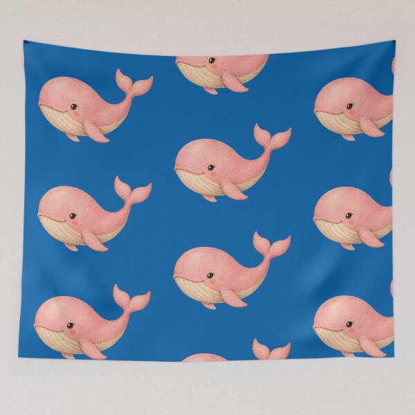 Item preview, Sevimli Pastel Pembe Balina - Sevimli Okyanus Arkadaşı İllüstrasyonu designed and sold by ArtVibeLabStore.
