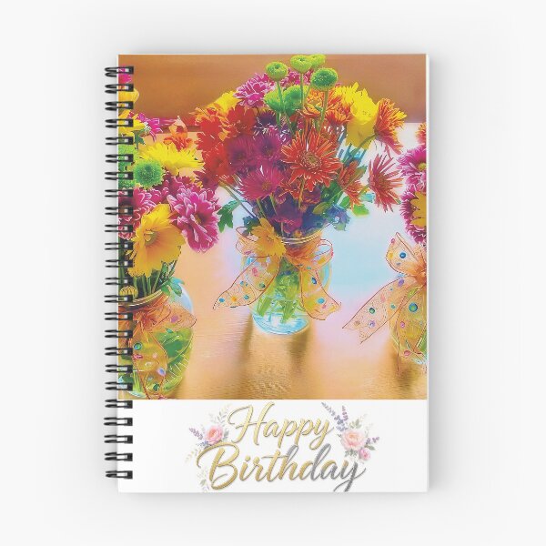 Item preview, HAPPY BIRTHDAY 3 Crystal Bows GIGA GORGEOUS BLOOMS designed and sold by Giga Gorgeous Blooms.