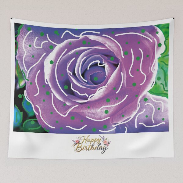 Item preview, Happy Birthday - Purple Giga Dot - Gorgeous Giga Blooms designed and sold by Giga Gorgeous Blooms.