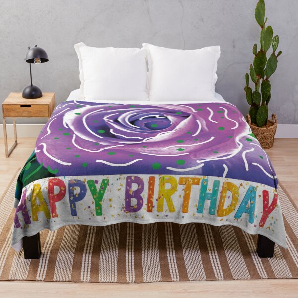 Item preview, Happy Birthday - Purple Giga Dot - Gorgeous Blooms designed and sold by Giga Gorgeous Blooms.
