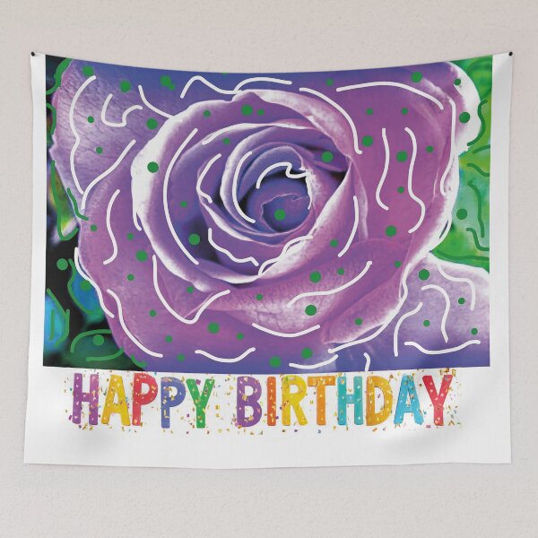 Item preview, Happy Birthday - Purple Giga Dot - Gorgeous Blooms designed and sold by Giga Gorgeous Blooms.