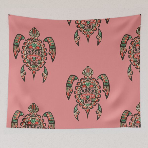 Item preview, Kabile Kaplumbağası Totem - Pasifik Kuzeybatı Yerli Tarzı Sanat designed and sold by ArtVibeLabStore.