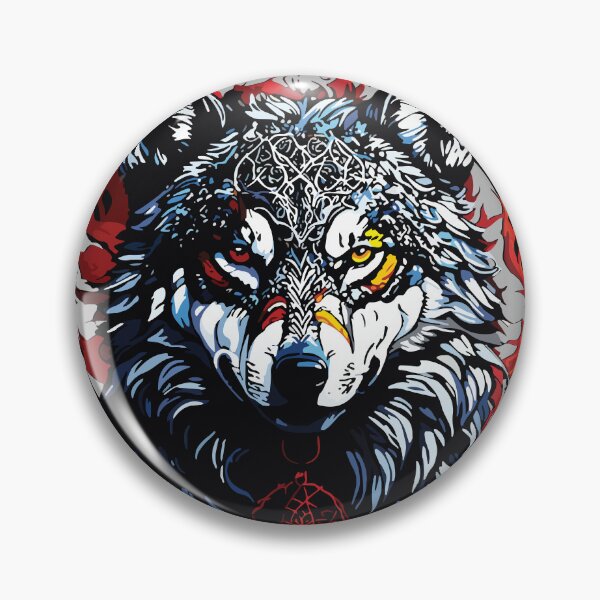 Item preview, Wolf with Dreamcatcher and Flames Mystical Art designed and sold by RamyGallery.