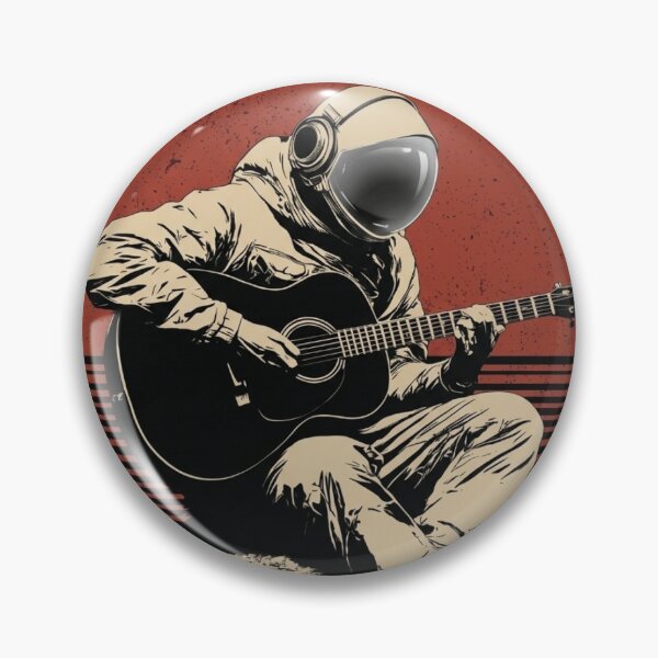 Item preview, Cosmic Chords - Retro Astronaut Playing Guitar Space Art designed and sold by ArtVibeLabStore.