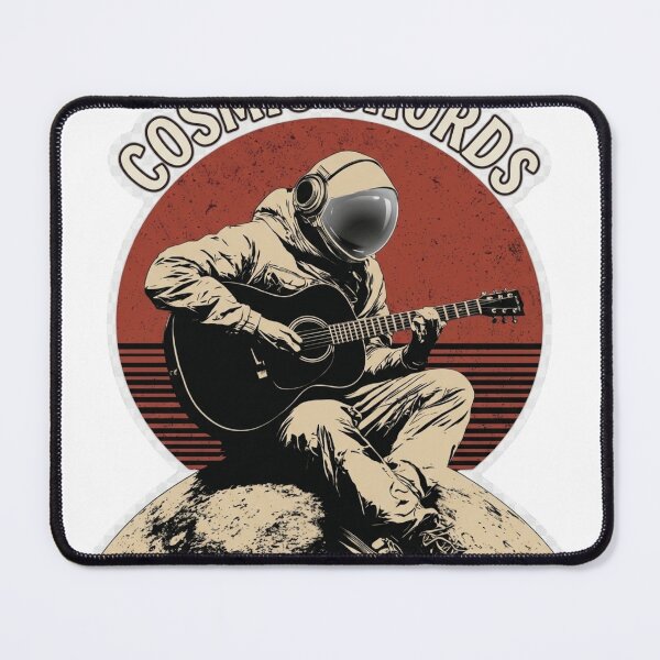 Item preview, Cosmic Chords - Retro Astronaut Playing Guitar Space Art designed and sold by ArtVibeLabStore.