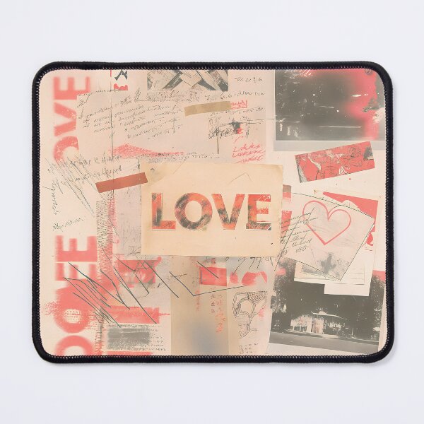 Item preview, Love Retro Vintage Grunge Collage Typography Collection Design designed and sold by ART ATTACK ZONE.