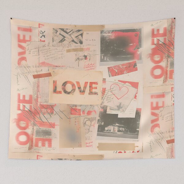 Item preview, Love Retro Vintage Grunge Collage Typography Collection Design designed and sold by ART ATTACK ZONE.