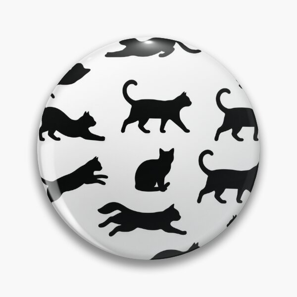 Artikelvorschau, Black Cat Silhouette Pattern Minimal Cute Cats Seamless entworfen und verkauft von Timegraf.