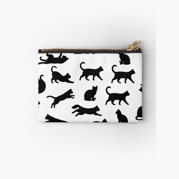 Aperçu de l'œuvre Black Cat Silhouette Pattern Minimal Cute Cats Seamless créée et vendue par Timegraf.