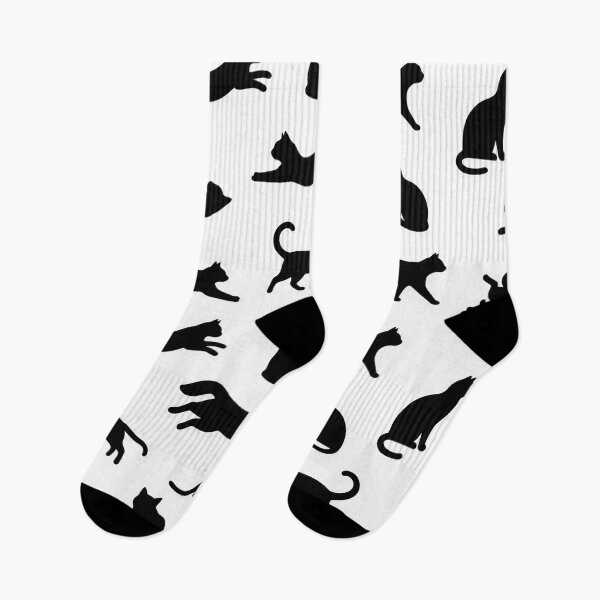 Item preview, Black Cat Silhouette Pattern Minimal Cute Cats Seamless designed and sold by Timegraf.