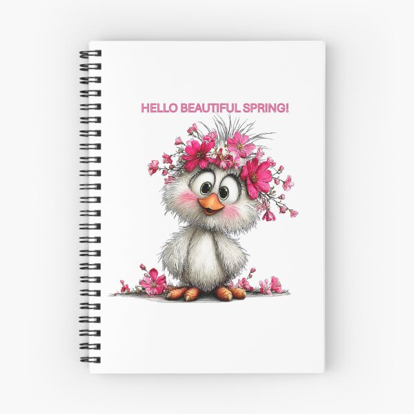 Item preview, Cute Spring Chick with Pink Flowers designed and sold by Astralia.