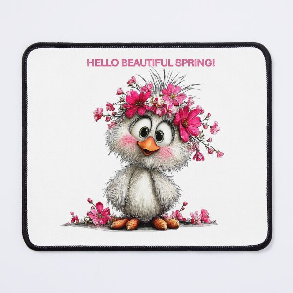 Item preview, Cute Spring Chick with Pink Flowers designed and sold by Astralia.
