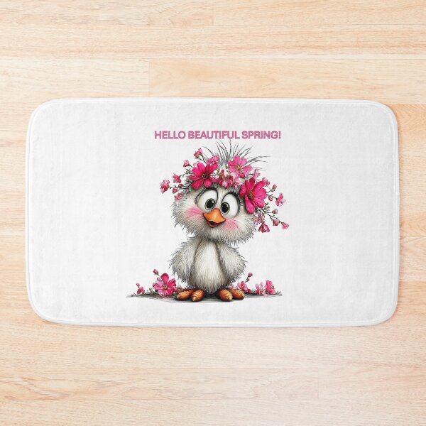 Item preview, Cute Spring Chick with Pink Flowers designed and sold by Astralia.