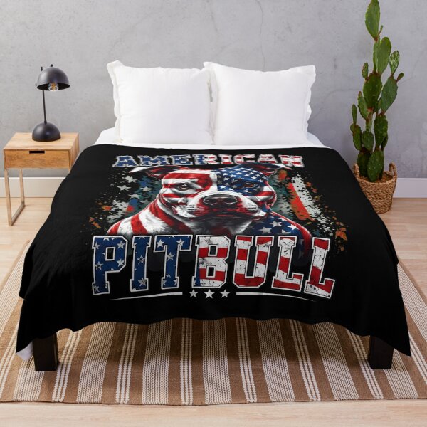 Item preview, American Pitbull Patriotic Flag Dog T-Shirt designed and sold by OlyvieArt.