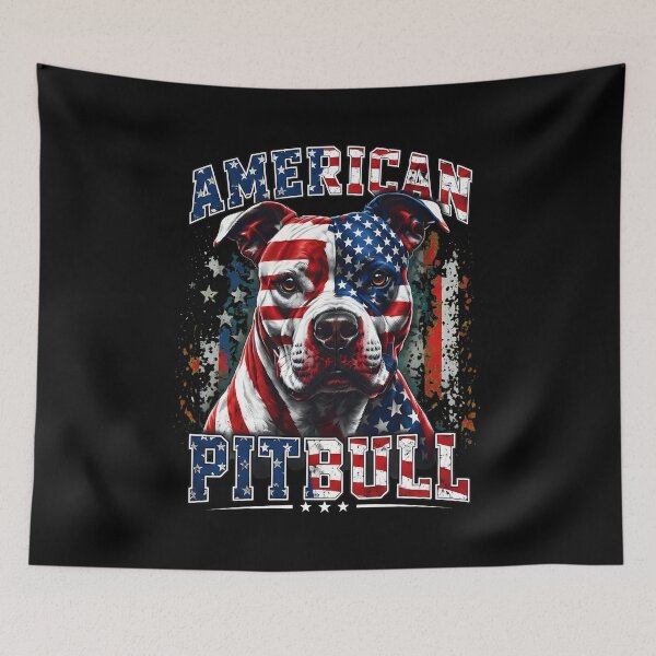 Item preview, American Pitbull Patriotic Flag Dog T-Shirt designed and sold by OlyvieArt.
