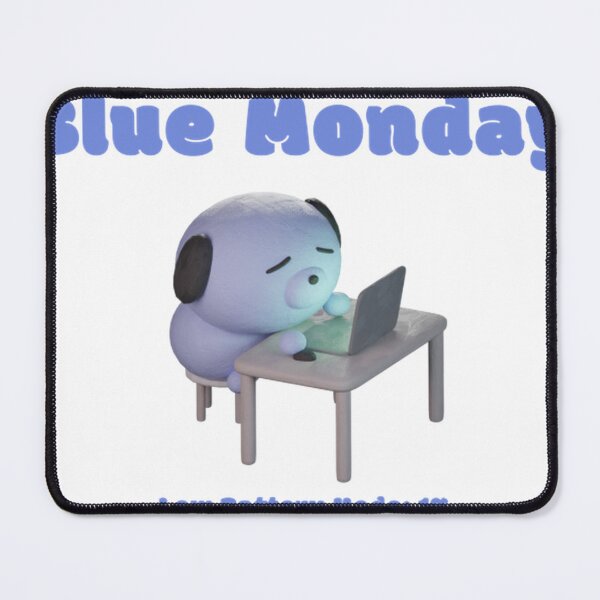 Item preview, Blue Monday Burnout Low Battery Mode Puppy designed and sold by MoodPuppyLab.