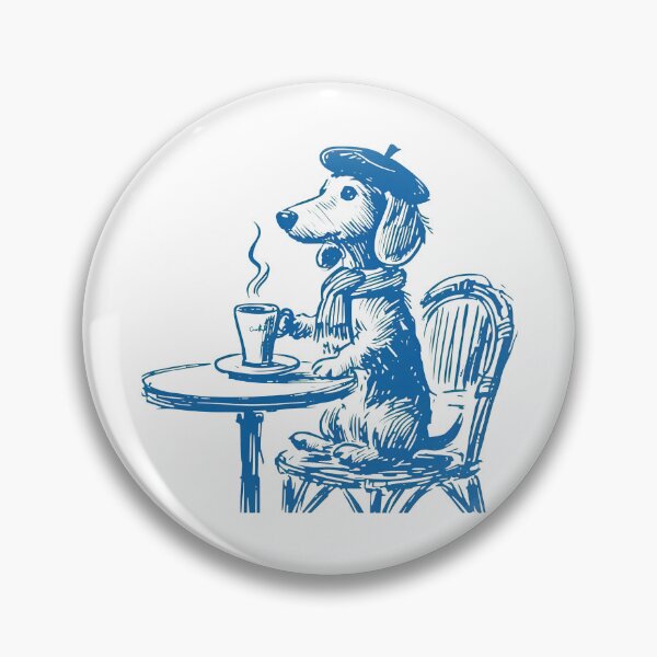 Item preview, Dachshund Parisian Coffee Sketch Dog Art designed and sold by OlyvieArt.