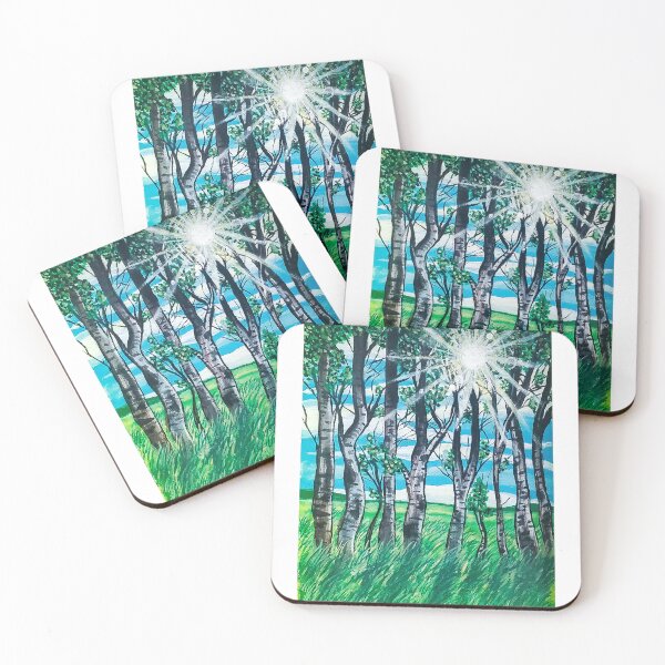 Item preview, Summer Birch Trees in the Morning designed and sold by Eldey Originals.