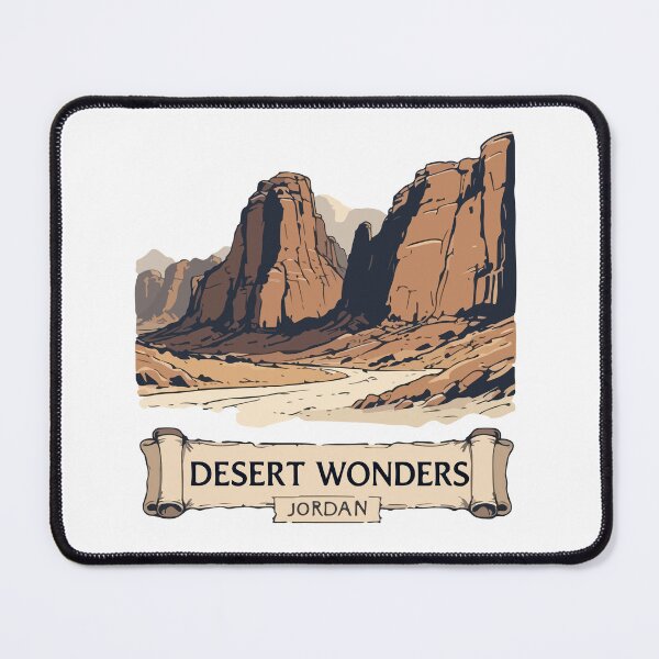Item preview, Jordan Desert Wonders Vintage Travel Illustration designed and sold by PixelWaveBD.