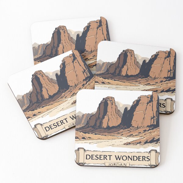 Item preview, Jordan Desert Wonders Vintage Travel Illustration designed and sold by PixelWaveBD.