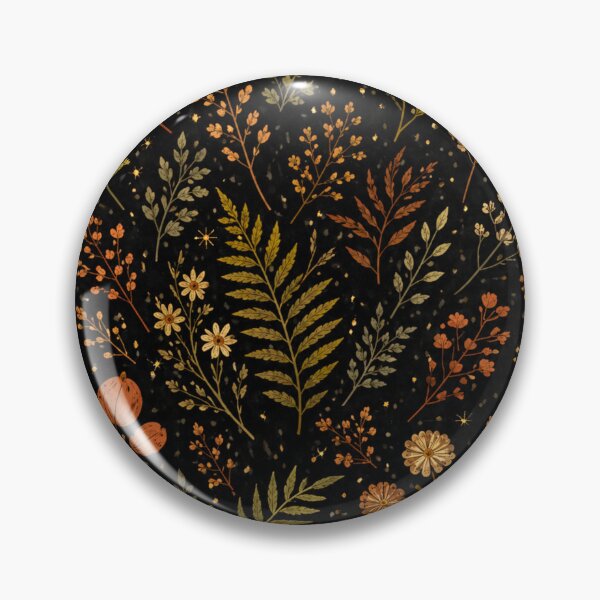 Item preview, Dark Botanical Floral Pattern | Autumn Leaves & Wildflowers Seamless Design | Vintage Nature Aesthetic designed and sold by simpleyetcanva.