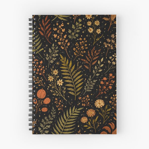 Item preview, Dark Botanical Floral Pattern | Autumn Leaves & Wildflowers Seamless Design | Vintage Nature Aesthetic designed and sold by simpleyetcanva.