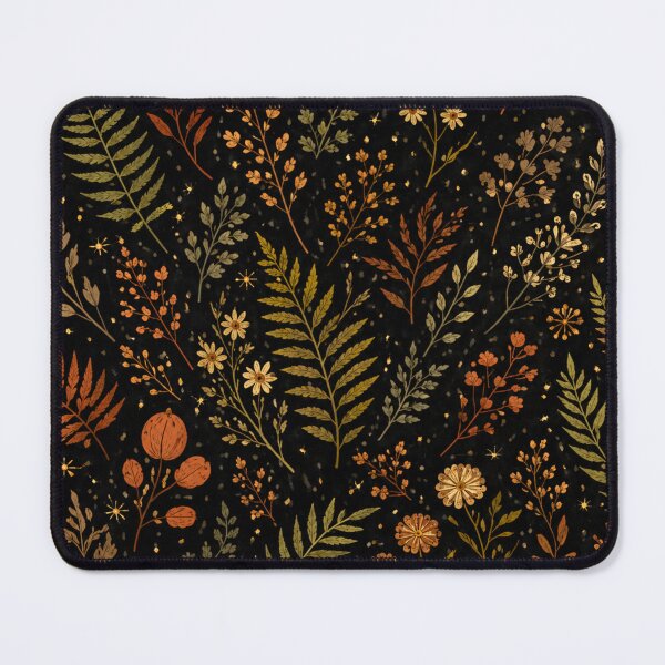 Item preview, Dark Botanical Floral Pattern | Autumn Leaves & Wildflowers Seamless Design | Vintage Nature Aesthetic designed and sold by simpleyetcanva.