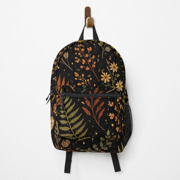 Item preview, Dark Botanical Floral Pattern | Autumn Leaves & Wildflowers Seamless Design | Vintage Nature Aesthetic designed and sold by simpleyetcanva.