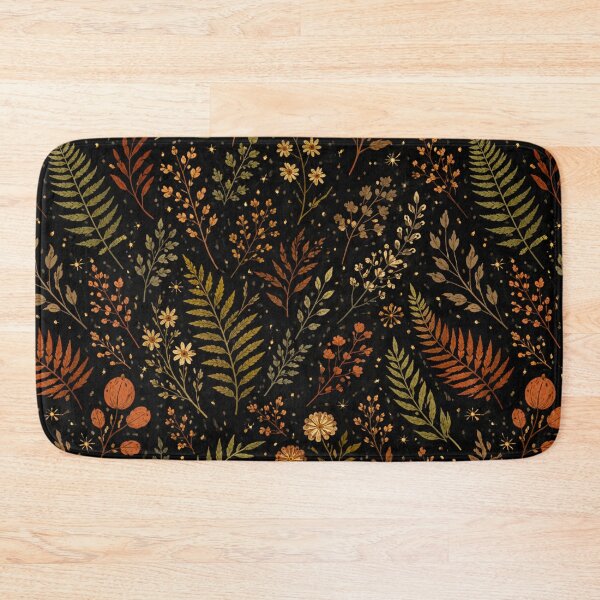 Item preview, Dark Botanical Floral Pattern | Autumn Leaves & Wildflowers Seamless Design | Vintage Nature Aesthetic designed and sold by simpleyetcanva.