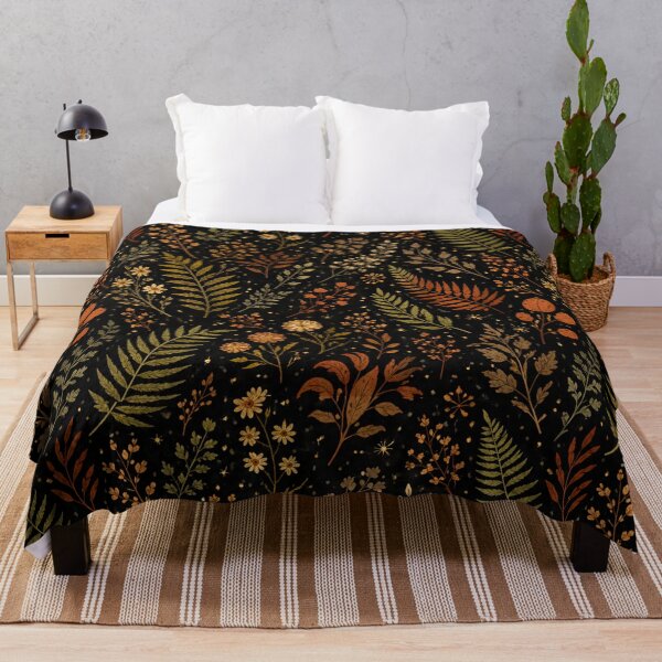 Item preview, Dark Botanical Floral Pattern | Autumn Leaves & Wildflowers Seamless Design | Vintage Nature Aesthetic designed and sold by simpleyetcanva.