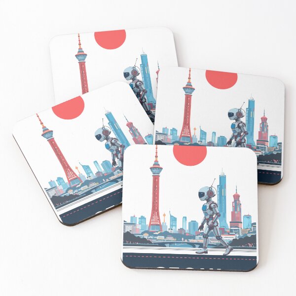 Item preview, Seoul South Korea Futuristic Robot Travel Sticker designed and sold by PixelWaveBD.