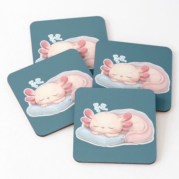 Item preview, Sleepy Axolotl Kawaii – Soft Pastel Cute Axolotl Lover Gift Design designed and sold by VectorJoy.