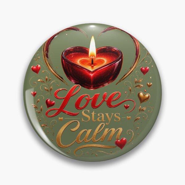 Item preview, Love Stays Calm Candle Heart Design designed and sold by JagrDesigns.