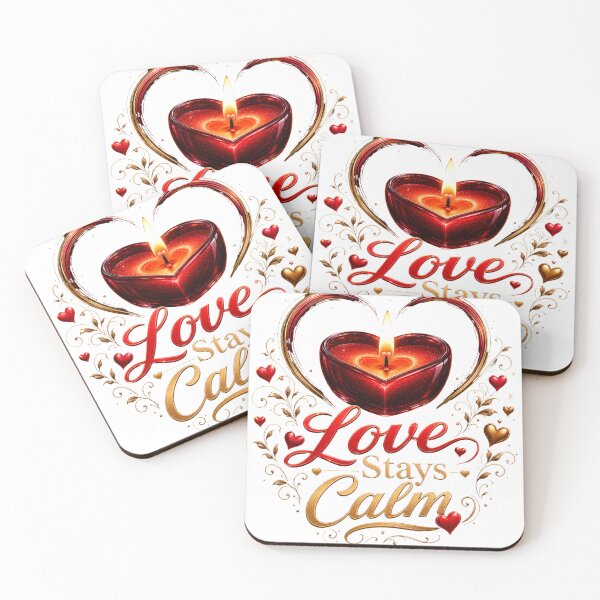 Item preview, Love Stays Calm Candle Heart Design designed and sold by JagrDesigns.