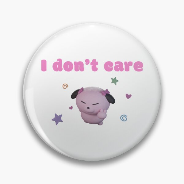 Item preview, I Dont Care Pink Puppy Peace Sign Aesthetic designed and sold by MoodPuppyLab.