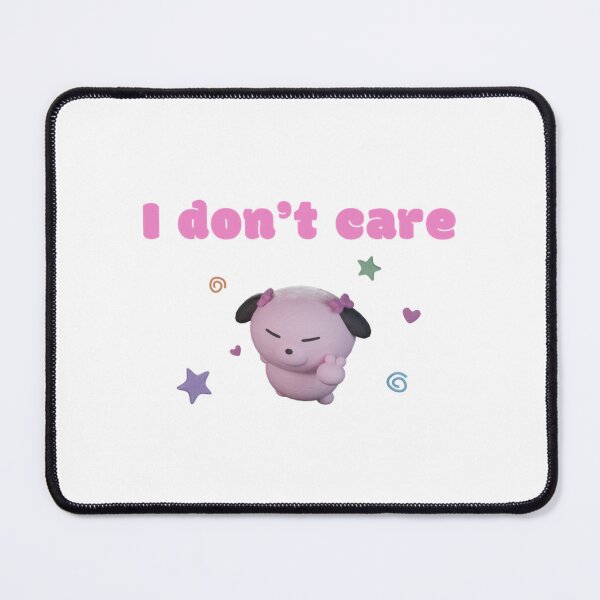 Item preview, I Dont Care Pink Puppy Peace Sign Aesthetic designed and sold by MoodPuppyLab.
