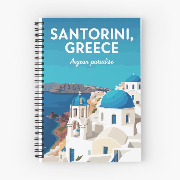 Item preview, Santorini Greece Aegean Paradise Minimalist Travel Poster designed and sold by PixelWaveBD.