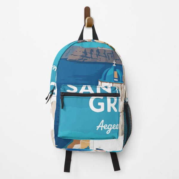 Item preview, Santorini Greece Aegean Paradise Minimalist Travel Poster designed and sold by PixelWaveBD.