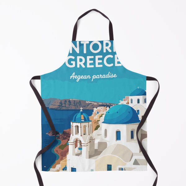 Item preview, Santorini Greece Aegean Paradise Minimalist Travel Poster designed and sold by PixelWaveBD.