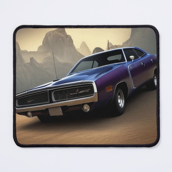 Item preview, Purple Muscle Car Canyon Sunset Retro Automotive Design designed and sold by Dreaming Scheming Grinding Studio.