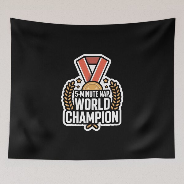 Item preview, Funny Dad 5 Minute Nap World Champion Medal Sticker Fathers Day Gift designed and sold by FestivityFinds.