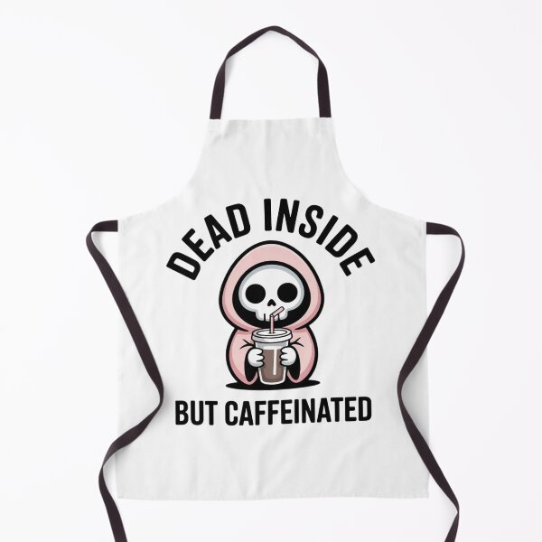 Item preview, Dead Inside But Caffeinated Pastel Goth Grim Reaper Sticker designed and sold by Mr-wow.