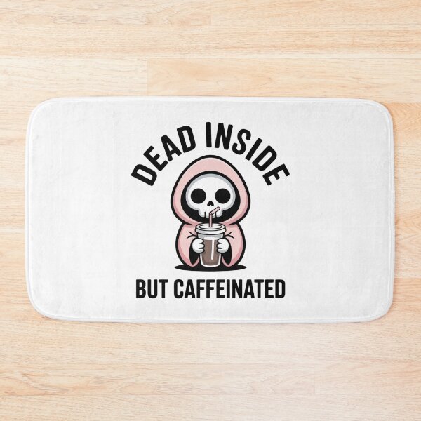Item preview, Dead Inside But Caffeinated Pastel Goth Grim Reaper Sticker designed and sold by Mr-wow.